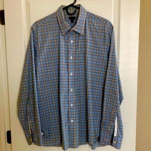 J Crew Men's Plaid Dress Shirt, size L.